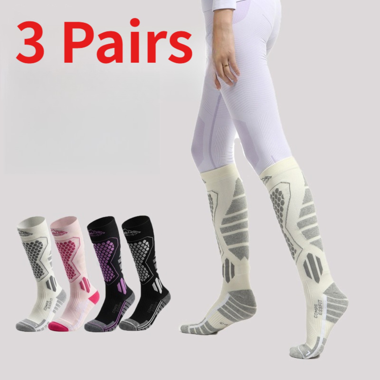 Thermal Sock Winter - 3 paar ski sokken, winter thermische