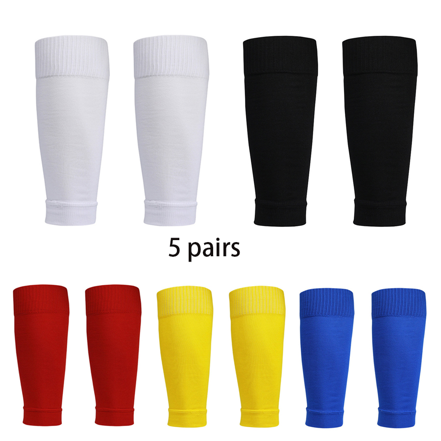 Compression Sleeve Calf - 5-paar herenbeenbasketbal voetbal sportsokken volwassen scheenbeschermer