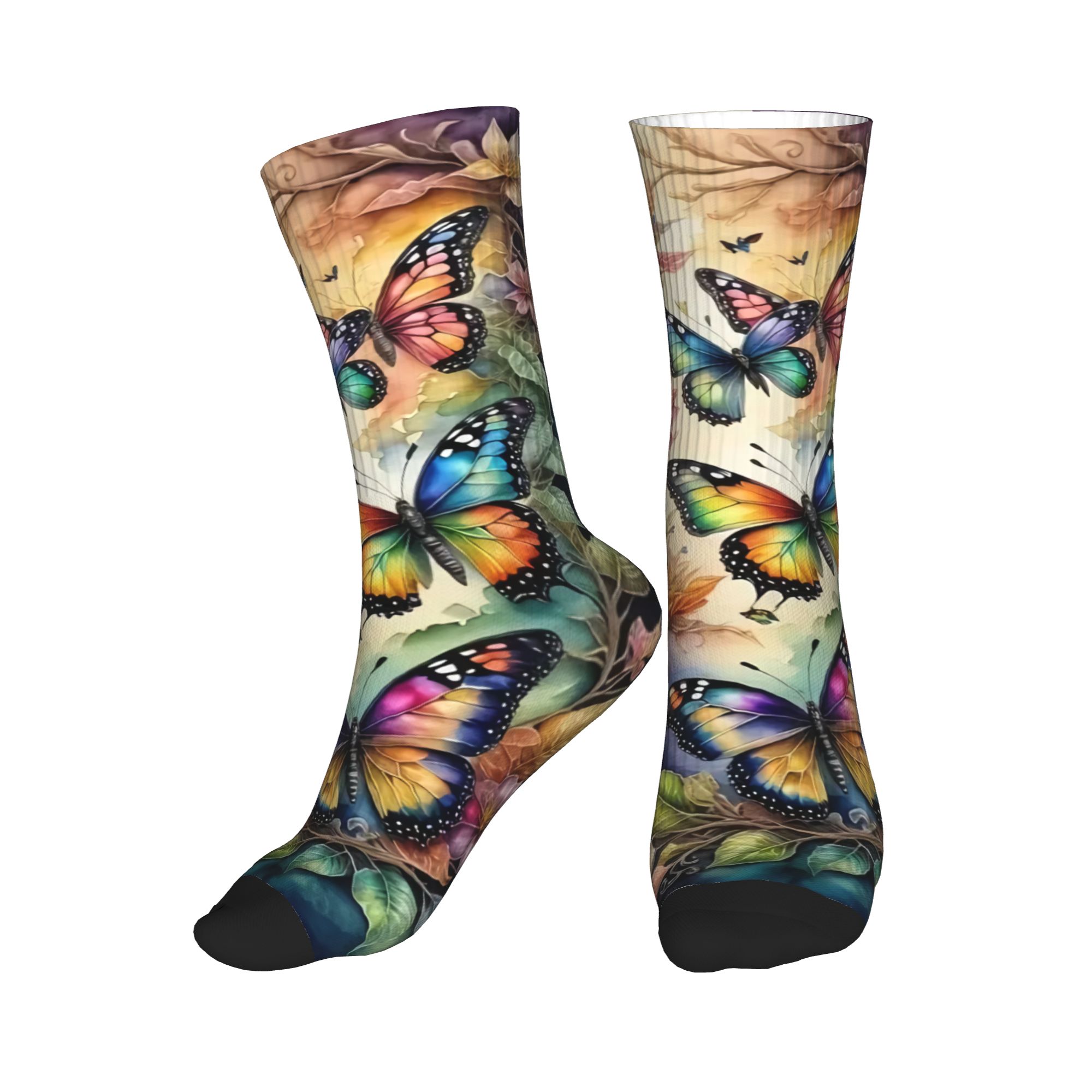 Kleurrijke vlinders en bloemen - Dress Sock Men recensie en prijs